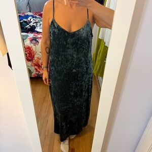 Z Supply Green Slip Maxi Dress for a Night Out